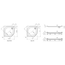 Акриловый поддон Ravak Elipso-100 PAN A22AA01410