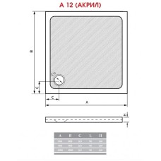 Акриловый поддон 100x100 см Alpen A12-100