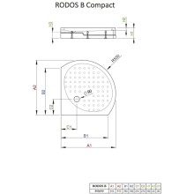 Акриловый поддон 91x91 см Radaway Rodos B Compact 4D99155-03