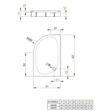Акриловый поддон 100x80 см Radaway Patmos E 4P81155-03P