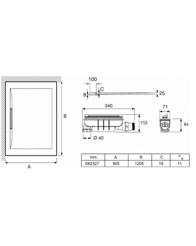 Душевой поддон из материала Flight Jacob Delafon Flight Pure 120x90 E62327-00 Белый глянец