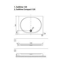 Акриловый поддон 120x90см Excellent Sublime BREX.SUB12WHN