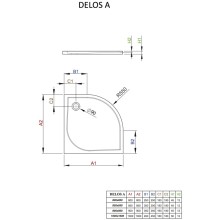 Акриловый поддон 80x80 см Radaway Delos A SDA0808-01
