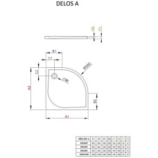 Акриловый поддон 80x80 см Radaway Delos A SDA0808-01