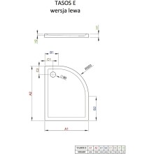 Акриловый поддон 100x80 см Radaway Tasos E STE1086-30L