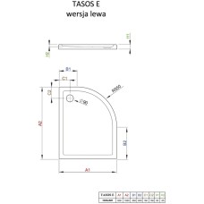Акриловый поддон 100x80 см Radaway Tasos E STE1086-30L