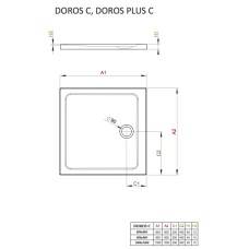 Акриловый поддон 80x80 см Radaway Doros Plus C SDRPC8080-01