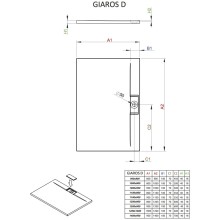 Поддон из литого мрамора 120x100 см Radaway Giaros D M3GRD1210