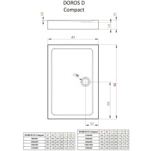 Акриловый поддон 130x90 см Radaway Doros D Compact SDRD13900-05
