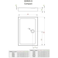 Акриловый поддон 130x90 см Radaway Doros D Compact SDRD13900-05