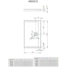 Акриловый поддон 120x80 см Radaway Argos D 4AD812-01