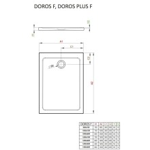 Акриловый поддон 140x80 см Radaway Doros Plus F SDRFP1480-01