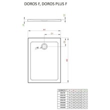 Акриловый поддон 100x80 см Radaway Doros F SDRF1080-01