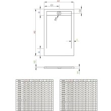 Душевой поддон из искусственного камня Radaway Teos F 110x80 HTF11080-64 Антрацит