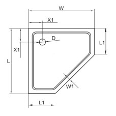 Акриловый поддон 100x100 см Cezares TRAY-A-P-100-15-W