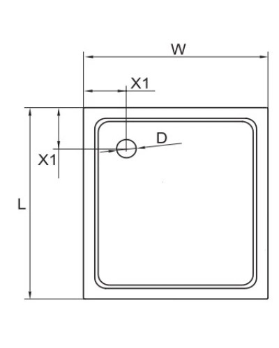 Акриловый поддон 80x80 см Cezares TRAY-A-A-80-550-15-W