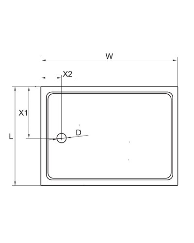 Акриловый поддон 110x100 см Cezares TRAY-A-AH-110/100-15-W