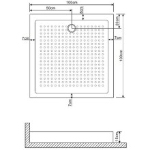 Акриловый поддон для душа Grossman 100х100 GR-119110020 Белый