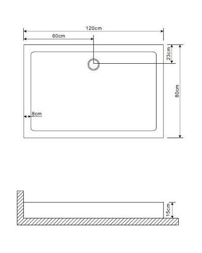 Акриловый поддон для душа Grossman 120х80 GR-31200920R Белый