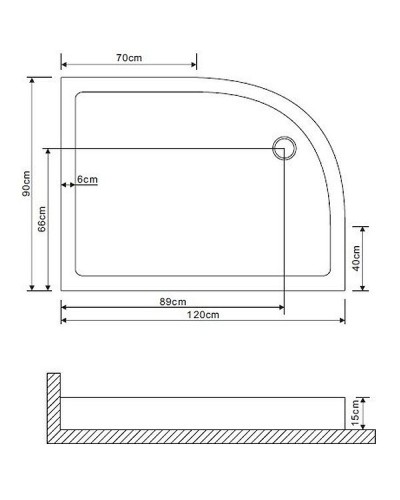 Акриловый поддон для душа Grossman 120х90 GR-41210920R Белый