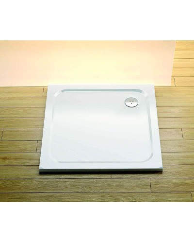 Душевой поддон из искусственного камня Ravak Perseus Pro Chrome 100х100 XA04AA01010 Белый
