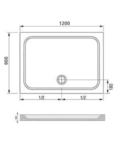 Душевой поддон из искусственного камня Ravak Gigant Pro Chrome 120x90 XA04G701010 Белый