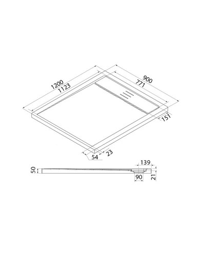 Акриловый поддон для душа Iddis Bild 90х120 BIL5WS0i22 Белый матовый