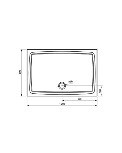 Душевой поддон из искусственного камня Ravak Gigant Pro Flat 120x80 XA03G411010 Белый