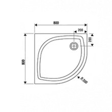 Душевой поддон из искусственного камня Ravak Elipso Pro 80х80 Flat XA234411010 Белый