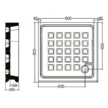 Керамический душевой поддон Kerasan Retro 90х90 133801 Белый