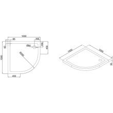Акриловый поддон 100x100 см Black & White Stellar Wind 10QC000