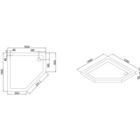 Акриловый поддон 100x100 см Black & White Stellar Wind 10P0000