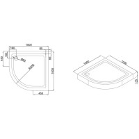 Акриловый поддон 100x100 см Black & White Stellar Wind 10HQ000