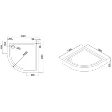 Акриловый поддон 100x100 см Black & White Stellar Wind 10HQ000