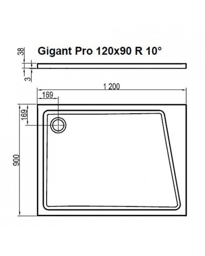 Душевой поддон из искусственного камня Ravak 10° Gigant Pro 120x90 XA05G70101P Белый