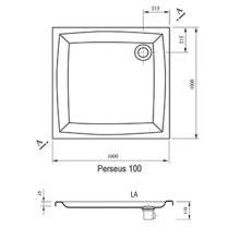 Акриловый поддон для душа Ravak Galaxy Elipso LA 100х100 A02AA01210 Белый
