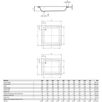 Стальной поддон 85х70 см Kaldewei Sanidusch 541 с покрытием Easy-Clean
