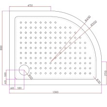 Акриловый поддон для душа Cezares Tray A 100x80 R TRAY-A-RH-100/80-550-15-W-R Белый
