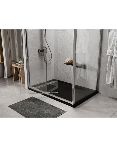 Душевой поддон из искусственного камня WasserKRAFT Abens 140x80 20T35 Черный матовый