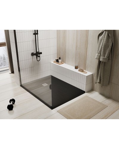 Душевой поддон из искусственного камня WasserKRAFT Dill 120x80 61T06 Черный матовый