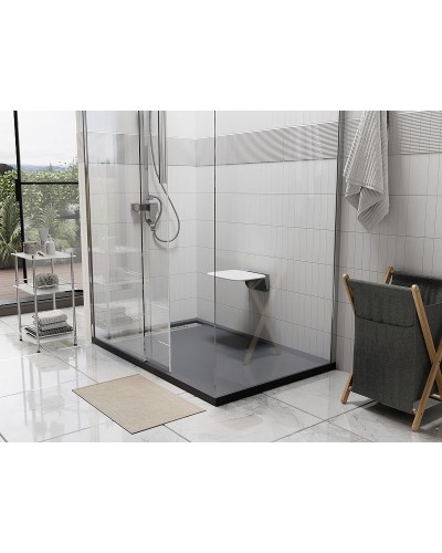 Душевой поддон из искусственного камня WasserKRAFT Wiese 120x80 84T06 Серый матовый