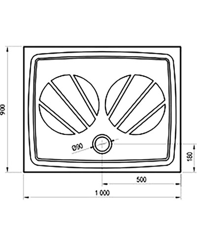 Душевой поддон из искусственного камня Ravak Gigant Pro 100x90 XA03A701010 Белый
