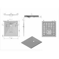 Душевой поддон из искусственного камня Vincea 100x90 VST-4SR9010G Серый