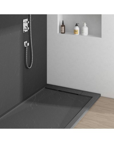Душевой поддон из искусственного камня Vincea 120x80 VST-4SRL8012A Антрацит
