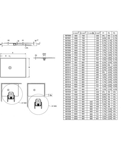 Душевой поддон из материала Neoroc Jacob Delafon Singulier 140x90 E67025-NAD Серый сланец