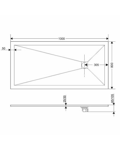 Душевой поддон из искусственного камня Grossman Strong 80x100 GR-S180100Q Белый