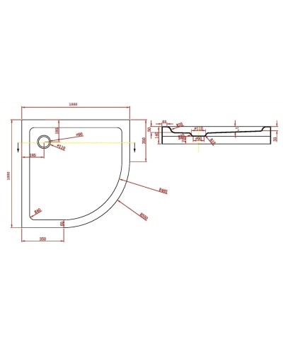 Акриловый поддон 100х100 см Bravat Type-R2 P210