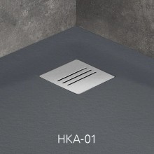 Поддон из литого мрамора 90x90 см Radaway Kyntos A Anthracite HKA9090-64