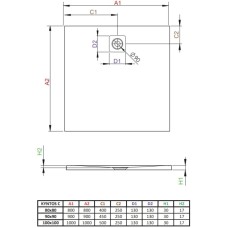 Поддон из литого мрамора 80x80 см Radaway Kyntos C White HKC8080-04