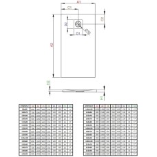 Поддон из литого мрамора 210x80 см Radaway Kyntos F White HKF21080-04